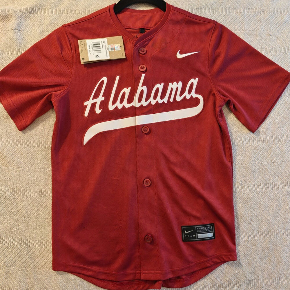 University of Alabama Roll Tide Baseball Jersey Youth Small retail $85